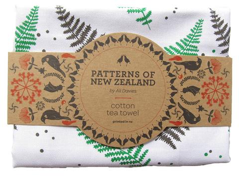 Ali Davies - Ferns of NZ Tea Towel