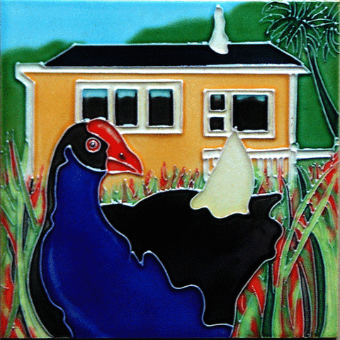 Anni Morris - Pukeko Bach Ceramic Tile