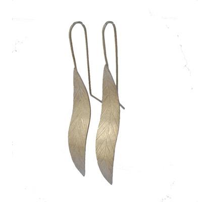 Sterling Silver leaf earring