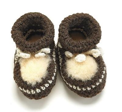 Baby Bootees Crocheted Wool